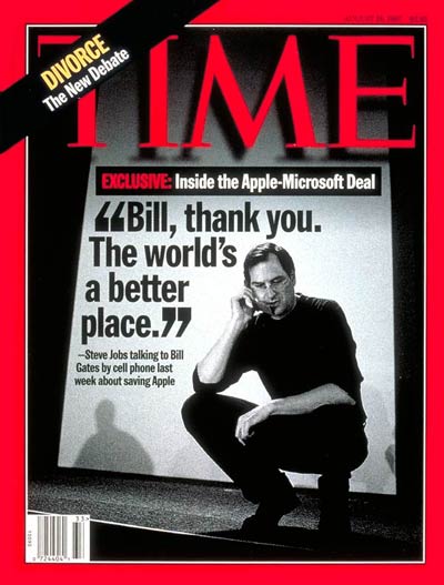 Hace 20 años Bill Gates salvó a Steve Jobs y Apple de la desaparición